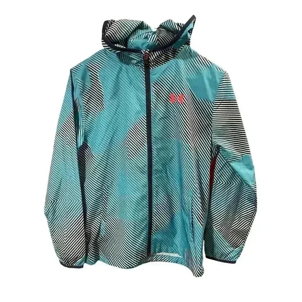 Under Armour Blue Rain/Windbreaker Jacket Spring Jacket Youth Size Medium Soccer